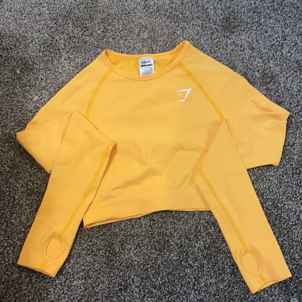 Yellow small gymshark long sleeve